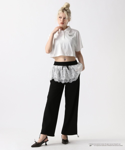 FOREVER 21（フォーエバー トゥエンティーワン）の「【Reebok（リーボック）】ポロTシャツ（ポロシャツ・レディース・ブラック/オフホワイト/レオパード・FREE）」の7枚目の写真