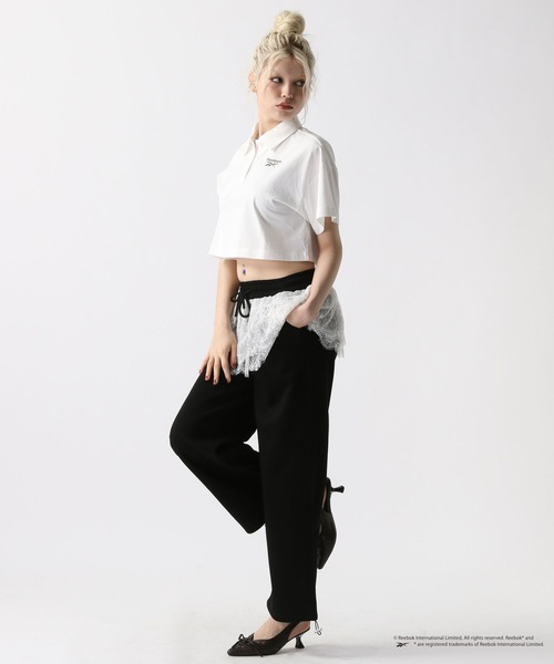 FOREVER 21（フォーエバー トゥエンティーワン）の「【Reebok（リーボック）】ポロTシャツ（ポロシャツ・レディース・ブラック/オフホワイト/レオパード・FREE）」の8枚目の写真