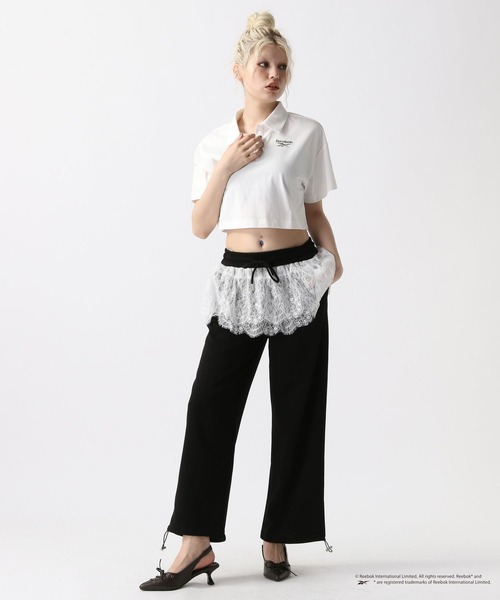 FOREVER 21（フォーエバー トゥエンティーワン）の「【Reebok（リーボック）】ポロTシャツ（ポロシャツ・レディース・ブラック/オフホワイト/レオパード・FREE）」の9枚目の写真