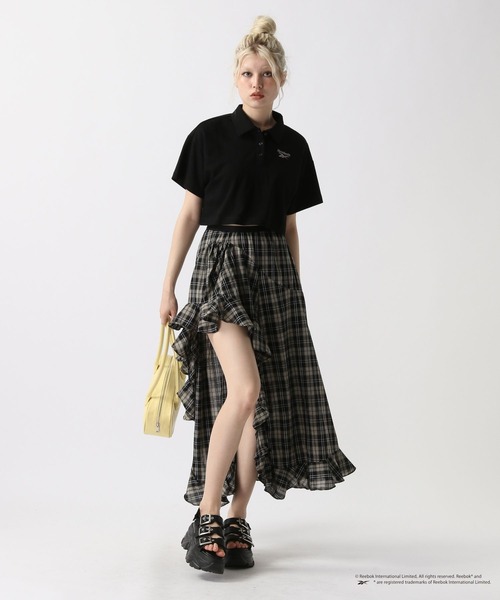 FOREVER 21（フォーエバー トゥエンティーワン）の「【Reebok（リーボック）】ポロTシャツ（ポロシャツ・レディース・ブラック/オフホワイト/レオパード・FREE）」の12枚目の写真