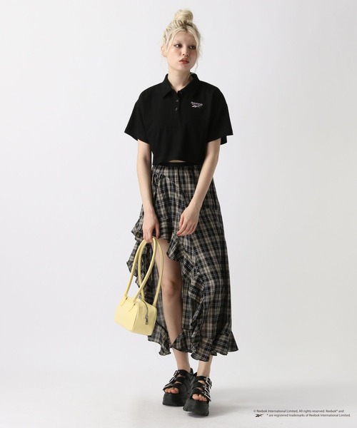 FOREVER 21（フォーエバー トゥエンティーワン）の「【Reebok（リーボック）】ポロTシャツ（ポロシャツ・レディース・ブラック/オフホワイト/レオパード・FREE）」の13枚目の写真