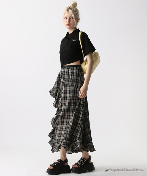 FOREVER 21（フォーエバー トゥエンティーワン）の「【Reebok（リーボック）】ポロTシャツ（ポロシャツ・レディース・ブラック/オフホワイト/レオパード・FREE）」の14枚目の写真