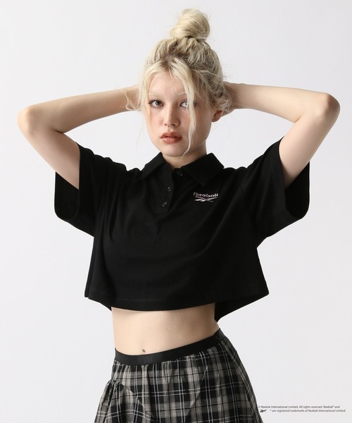 FOREVER 21（フォーエバー トゥエンティーワン）の「【Reebok（リーボック）】ポロTシャツ（ポロシャツ・レディース・ブラック/オフホワイト/レオパード・FREE）」の15枚目の写真