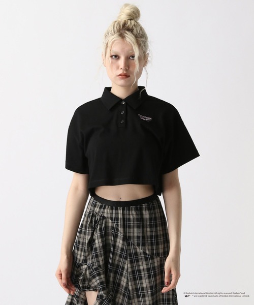 FOREVER 21（フォーエバー トゥエンティーワン）の「【Reebok（リーボック）】ポロTシャツ（ポロシャツ・レディース・ブラック/オフホワイト/レオパード・FREE）」の17枚目の写真