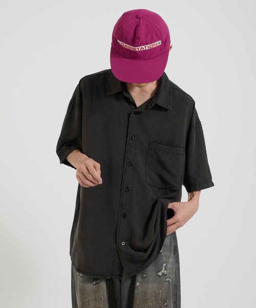 Perushu(ペルーシュ)の「ケミカルウォッシュレーヨン半袖シャツ(Tシャツ/カットソー・メンズ・ブルー/ブラウン/ブラック・MEDIUM/LARGE)」の20枚目の写真
