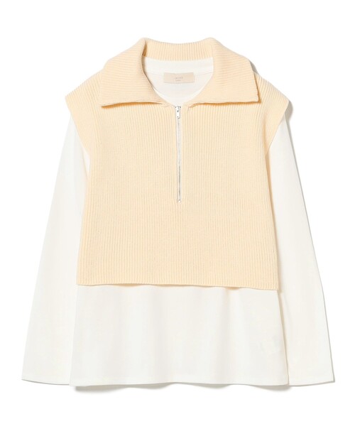 B:MING by BEAMS（ビーミングバイビームス）の「【セットアイテム】ベスト × ロング Tシャツ セット（ベスト・レディース・グレー/ホワイト系その他5/ブラック・ONE SIZE）」の4枚目の写真