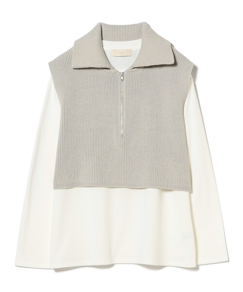 B:MING by BEAMS（ビーミングバイビームス）の「【セットアイテム】ベスト × ロング Tシャツ セット（ベスト・レディース・グレー/ホワイト系その他5/ブラック・ONE SIZE）」の7枚目の写真