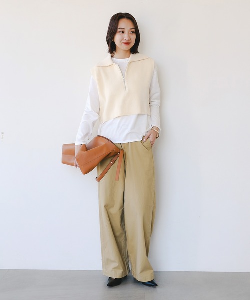 B:MING by BEAMS（ビーミングバイビームス）の「【セットアイテム】ベスト × ロング Tシャツ セット（ベスト・レディース・グレー/ホワイト系その他5/ブラック・ONE SIZE）」の21枚目の写真