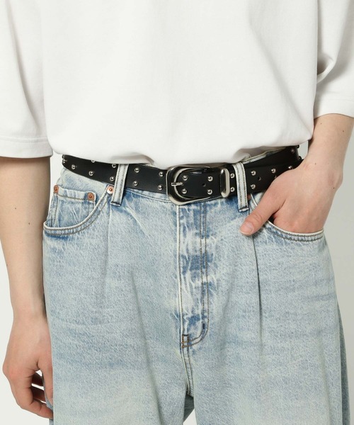 RAGEBLUE(レイジブルー)の「リアルレザー/アソートスタッズベルト(ベルト・メンズ・ホワイト/その他1・FREE)」の4枚目の写真