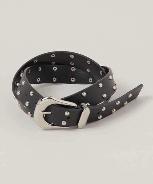 【本日のみ値下げ希望セール】スタッズ 黒レザーベルト 25MM STUDS BELT アイテム詳細｜DENHAM（デンハム）日本公式