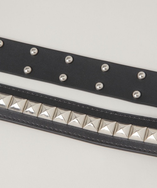 RAGEBLUE(レイジブルー)の「リアルレザー/アソートスタッズベルト(ベルト・メンズ・ホワイト/その他1・FREE)」の10枚目の写真