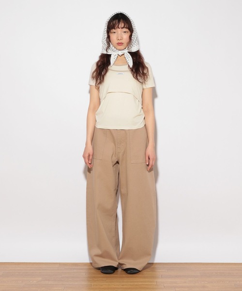 Heather(ヘザー)の「HOLiC カット2PTEE 497282(Tシャツ/カットソー・レディース・ライトブルー/グレー/アイボリー・FREE)」の21枚目の写真