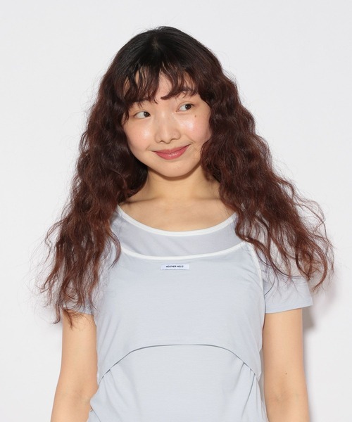 Heather(ヘザー)の「HOLiC カット2PTEE 497282(Tシャツ/カットソー・レディース・ライトブルー/グレー/アイボリー・FREE)」の7枚目の写真