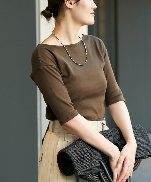 IENA - IENA LA BOUCLE バックリボンプルオーバー IENA LA BOUCLE バックリボンカットソー（Tシャツ/カットソー