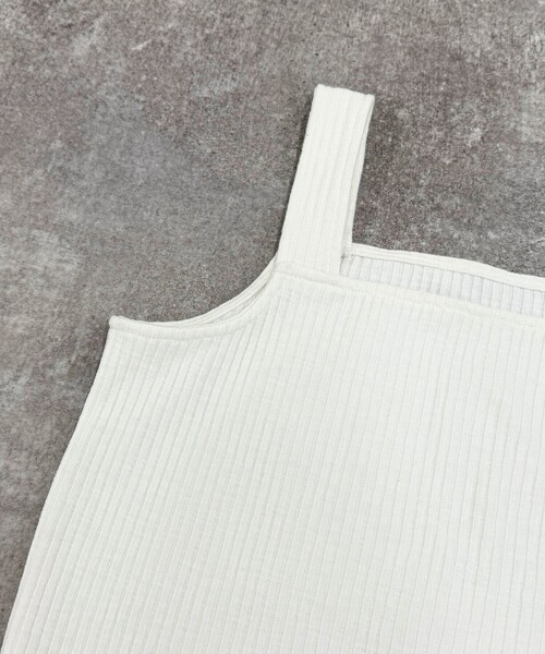 fredy emue（フレディエミュ）の「スラブテレコタンクトップ（Tシャツ/カットソー・レディース・ブラウン/オフホワイト/チャコールグレー/レッド・38）」の15枚目の写真