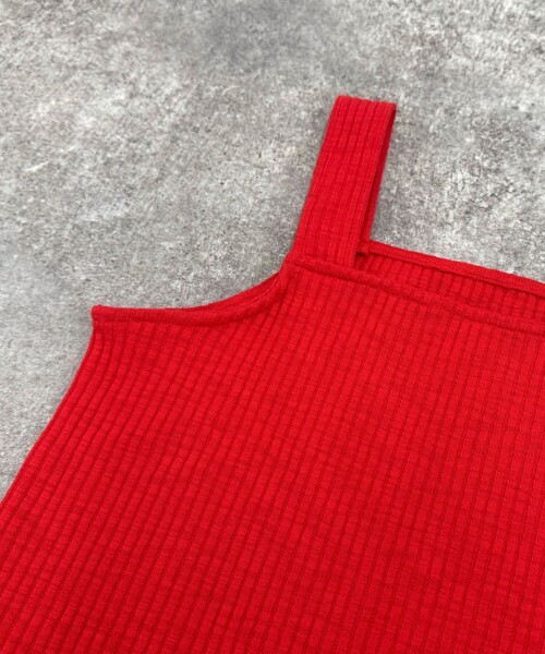 fredy emue（フレディエミュ）の「スラブテレコタンクトップ（Tシャツ/カットソー・レディース・ブラウン/オフホワイト/チャコールグレー/レッド・38）」の17枚目の写真