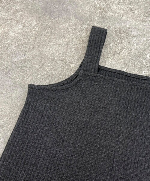 fredy emue（フレディエミュ）の「スラブテレコタンクトップ（Tシャツ/カットソー・レディース・ブラウン/オフホワイト/チャコールグレー/レッド・38）」の19枚目の写真