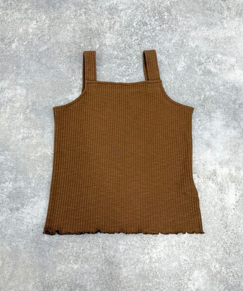 fredy emue（フレディエミュ）の「スラブテレコタンクトップ（Tシャツ/カットソー・レディース・ブラウン/オフホワイト/チャコールグレー/レッド・38）」の7枚目の写真