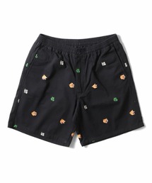HOUSTON | HOUSTON ヒューストン COTTON TWILL ALLOVER EMB EASY SHORTS コットンツイル 虎 福 総柄刺繍 イージーショーツ(チノパンツ)