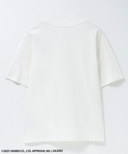 sanrio(サンリオ)の「Sanrio characters 【マイメロ クロミ】 周年記念デザイン ワンポイント刺繍Tシャツ(Tシャツ/カットソー・レディース・ホワイト/パープル/ブラック/ピンク・L/M)」の19枚目の写真