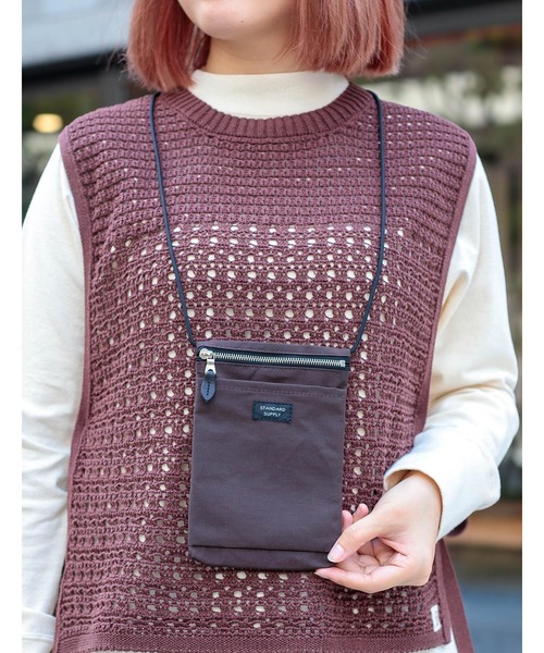 STANDARD SUPPLY（スタンダードサプライ）の「[ STANDARD SUPPLY ] SIMPLICITY SLING PURSE M / スリングパースM（ショルダーバッグ・レディース・ダークブラウン・M）」の6枚目の写真