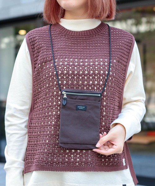 STANDARD SUPPLY（スタンダードサプライ）の「[ STANDARD SUPPLY ] SIMPLICITY SLING PURSE M / スリングパースM（ショルダーバッグ・レディース・ダークブラウン・M）」の15枚目の写真