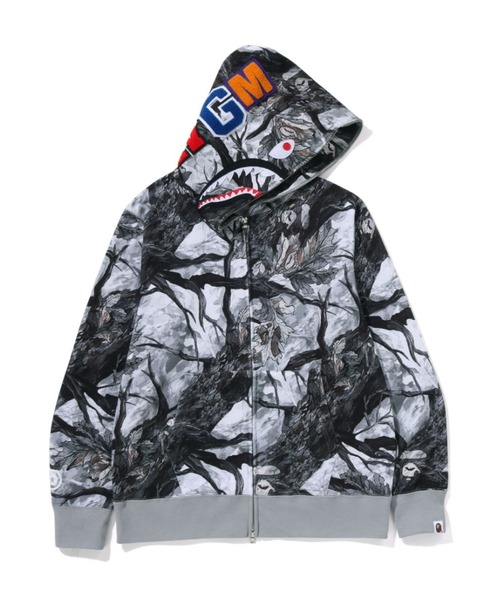A BATHING APE☆TREE EDGE カモ シャーク フーディ TREE EDGE CAMO SHARK FULL ZIP HOODIE(パーカー)|A BATHING