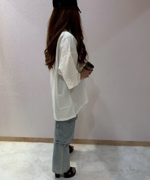 tシャツ 「A-GIRL'S×ROPE' BY AYA KANEKO」カシミヤタッチ ビスチェ付きカットソー「メディア掲載」 レディース ADAM ET ROPÉ FEMME(アダム エ ロペ ファム) / ベアキャミコンビ