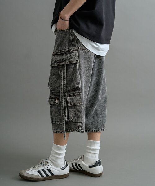 CRAFT STANDARD BOUTIQUE（クラフトスタンダードブティック）の「デニムテクノカーゴショードパンツ（カーゴパンツ・メンズ・ブラック/インディゴブルー・L/XL/M）」の5枚目の写真