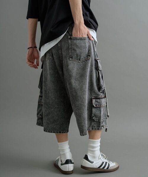 CRAFT STANDARD BOUTIQUE（クラフトスタンダードブティック）の「デニムテクノカーゴショードパンツ（カーゴパンツ・メンズ・ブラック/インディゴブルー・L/XL/M）」の6枚目の写真