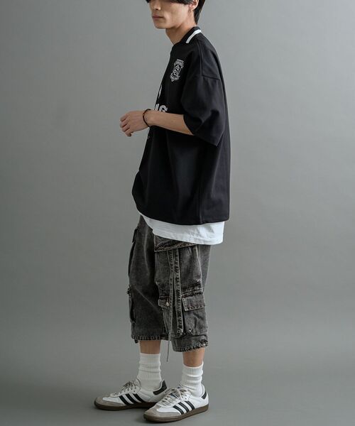 CRAFT STANDARD BOUTIQUE（クラフトスタンダードブティック）の「デニムテクノカーゴショードパンツ（カーゴパンツ・メンズ・ブラック/インディゴブルー・L/XL/M）」の9枚目の写真