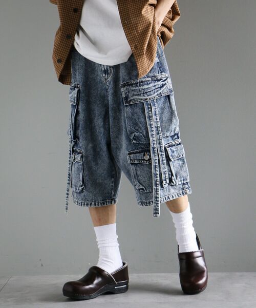 CRAFT STANDARD BOUTIQUE（クラフトスタンダードブティック）の「デニムテクノカーゴショードパンツ（カーゴパンツ・メンズ・ブラック/インディゴブルー・L/XL/M）」の11枚目の写真