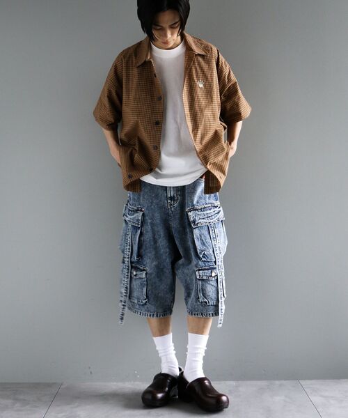 CRAFT STANDARD BOUTIQUE（クラフトスタンダードブティック）の「デニムテクノカーゴショードパンツ（カーゴパンツ・メンズ・ブラック/インディゴブルー・L/XL/M）」の14枚目の写真