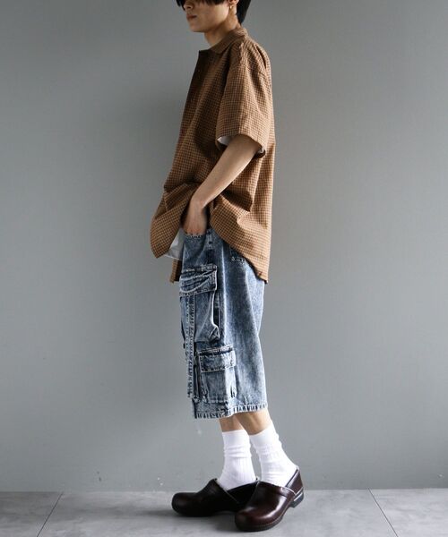 CRAFT STANDARD BOUTIQUE（クラフトスタンダードブティック）の「デニムテクノカーゴショードパンツ（カーゴパンツ・メンズ・ブラック/インディゴブルー・L/XL/M）」の15枚目の写真