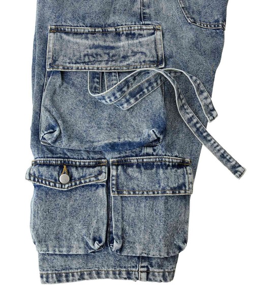 CRAFT STANDARD BOUTIQUE（クラフトスタンダードブティック）の「デニムテクノカーゴショードパンツ（カーゴパンツ・メンズ・ブラック/インディゴブルー・L/XL/M）」の22枚目の写真