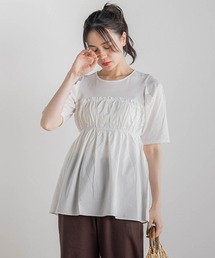 コットン天竺ドッキングプルオーバー≪洗濯機で洗える≫