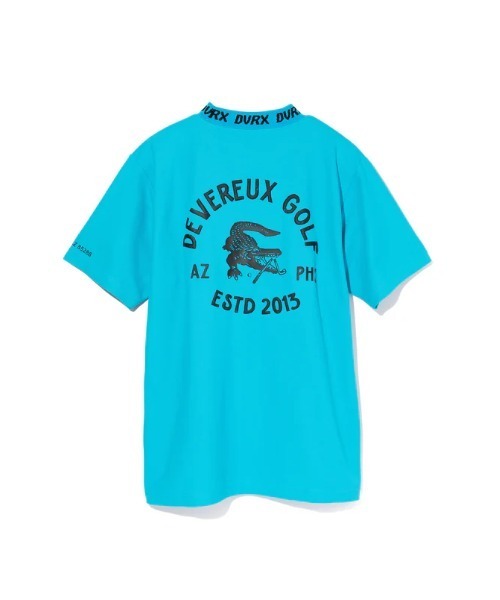 DEVEREUX GOLF（デヴァローゴルフ）の「Classic Logo Rib モックネッククロコTシャツ（Tシャツ/カットソー・メンズ・オレンジ/アクア/ホワイト/ブラック・MEDIUM/LARGE/SMALL/X-LARGE）」の17枚目の写真