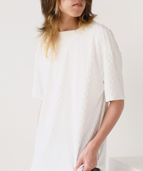 ROOPTOKYO(ループトウキョウ)の「ジャガード織り ベーシックTシャツ メンズ 秋物 秋服 2026年秋冬(Tシャツ/カットソー・メンズ・ブラック/ホワイト・L/M)」の10枚目の写真