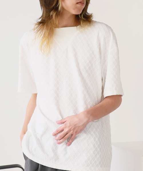 ROOPTOKYO(ループトウキョウ)の「ジャガード織り ベーシックTシャツ メンズ 秋物 秋服 2026年秋冬(Tシャツ/カットソー・メンズ・ブラック/ホワイト・L/M)」の11枚目の写真