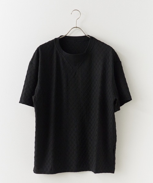 ROOPTOKYO(ループトウキョウ)の「ジャガード織り ベーシックTシャツ メンズ 秋物 秋服 2026年秋冬(Tシャツ/カットソー・メンズ・ブラック/ホワイト・L/M)」の14枚目の写真