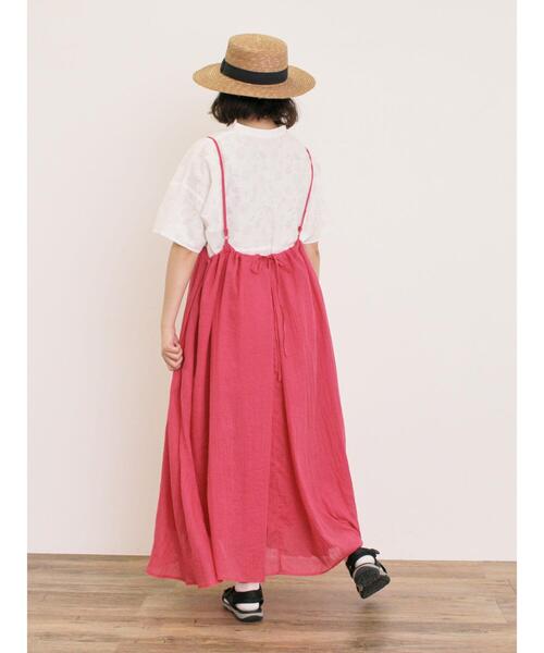 Samansa Mos2（サマンサ モスモス）の「ボイルキャミワンピース（ワンピース・レディース・レッド/グリーン/キナリ/モカ/パープル/ブラック・F）」の14枚目の写真