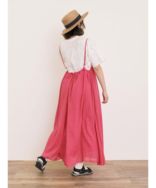 Samansa Mos2（サマンサ モスモス）の「ボイルキャミワンピース（ワンピース・レディース・レッド/グリーン/キナリ/モカ/パープル/ブラック・F）」の13枚目の写真