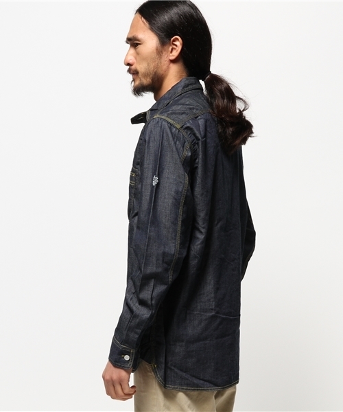 ALDIES（アールディーズ）の「Broadway Shirts シャンブレーシャツ（シャツ/ブラウス・メンズ・ネイビー/ブルー・MEDIUM/SMALL/LARGE）」の3枚目の写真