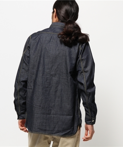 ALDIES（アールディーズ）の「Broadway Shirts シャンブレーシャツ（シャツ/ブラウス・メンズ・ネイビー/ブルー・MEDIUM/SMALL/LARGE）」の4枚目の写真