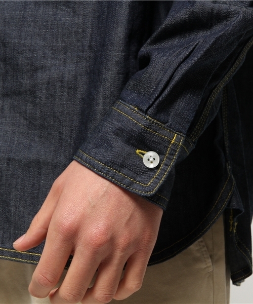 ALDIES（アールディーズ）の「Broadway Shirts シャンブレーシャツ（シャツ/ブラウス・メンズ・ネイビー/ブルー・MEDIUM/SMALL/LARGE）」の6枚目の写真