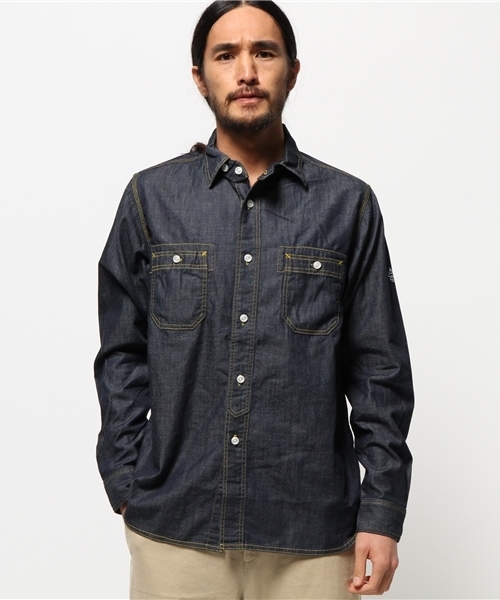 ALDIES（アールディーズ）の「Broadway Shirts シャンブレーシャツ（シャツ/ブラウス・メンズ・ネイビー/ブルー・MEDIUM/SMALL/LARGE）」の13枚目の写真