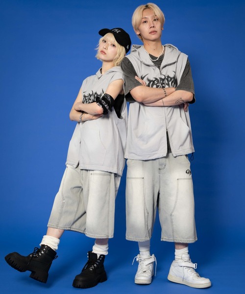 LTR DEPTH(レイターデプス)の「LTR DEPTH/ダブルニーロゴデニムショーツ(デニムパンツ・メンズ・ブラック系2/グレー・MEDIUM/LARGE)」の18枚目の写真