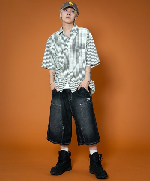 LTR DEPTH(レイターデプス)の「LTR DEPTH/ダブルニーロゴデニムショーツ(デニムパンツ・メンズ・ブラック系2/グレー・MEDIUM/LARGE)」の11枚目の写真