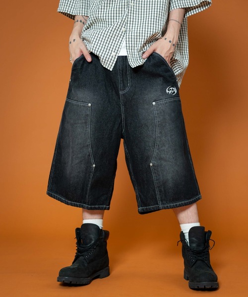 LTR DEPTH(レイターデプス)の「LTR DEPTH/ダブルニーロゴデニムショーツ(デニムパンツ・メンズ・ブラック系2/グレー・MEDIUM/LARGE)」の7枚目の写真