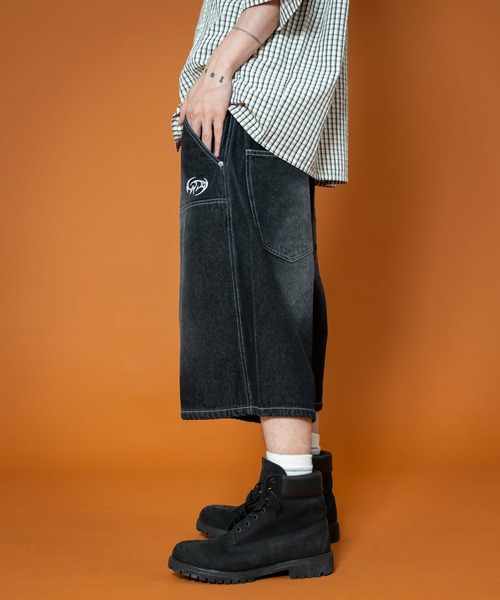 LTR DEPTH(レイターデプス)の「LTR DEPTH/ダブルニーロゴデニムショーツ(デニムパンツ・メンズ・ブラック系2/グレー・MEDIUM/LARGE)」の8枚目の写真